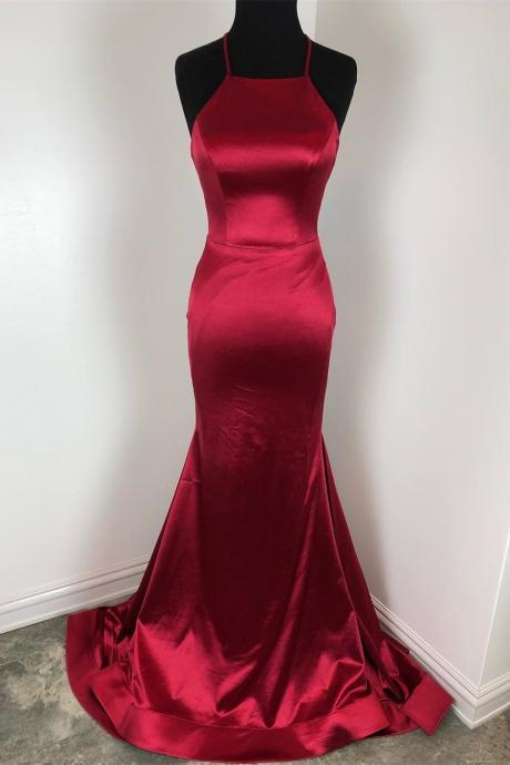 Red Mermaid Prom Dress Party Dresses Evening Dress Dance Dress SS560