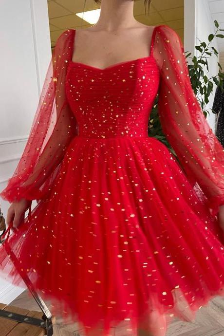 Sweetheart Tulle Mini Evening Party Dress Homecoming Dress Ss896