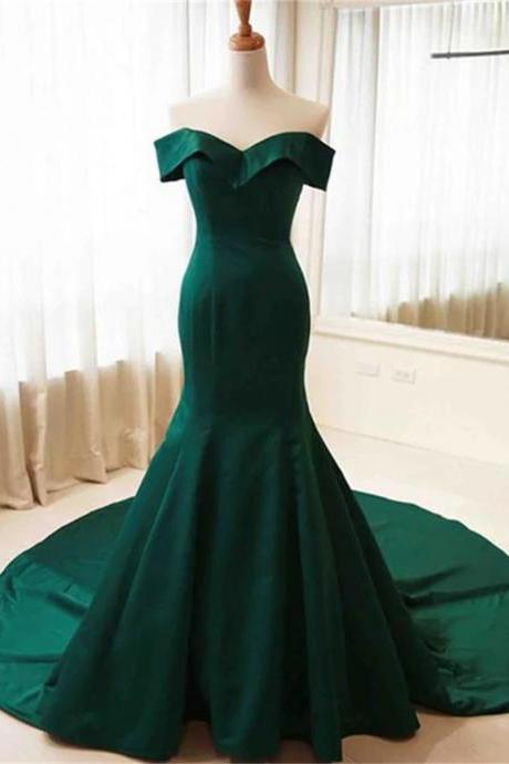 Charming Sweetheart Long Mermaid Gown Green Party Dress Sa721