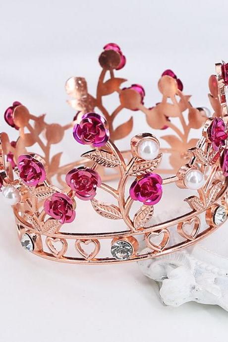 Forest Leaves Flower Crown Small Tiaras For Doll Diadem Party Birthday Bridal Wedding Jewelry Prom Ornaments Je83