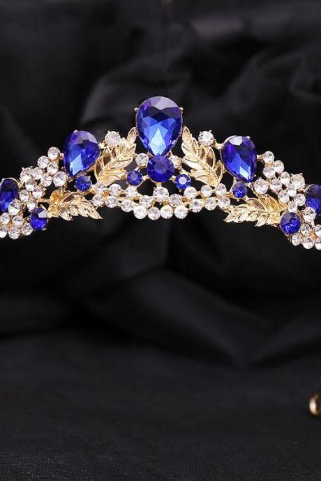 Forest Bride Crown Princess Rhinestone Crystal Flower Tiaras Bridal Diadem For Wedding Dress Hair Jewelry Accessories Je105
