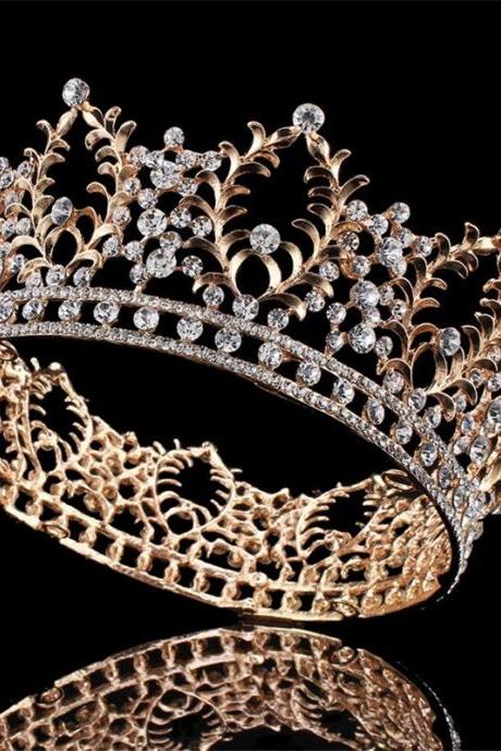 Bridal Tiara Crown Queen King Diadem Hair Ornaments Jewelry For Women Bride Wedding Tiaras And Crowns Head Accessories Je137
