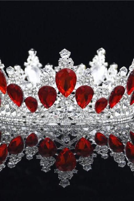Crystal Tiaras And Crowns Headdress Banquet Wedding Hair Jewelry Round Diadem Fashion Hair Ornament Je141