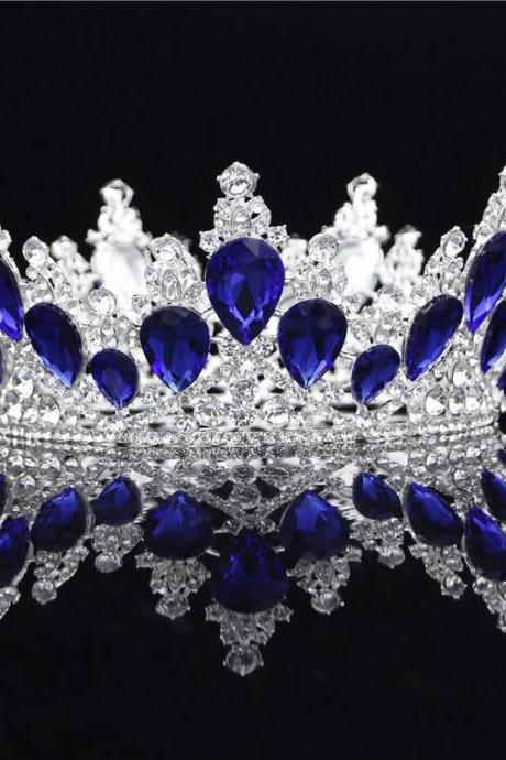 Crystal Tiaras And Crowns Headdress Banquet Wedding Hair Jewelry Round Diadem Fashion Hair Ornament Je147