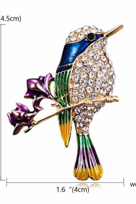 Fashion Rhinestone Crystal Animal Brooch Pin Women Gift B051