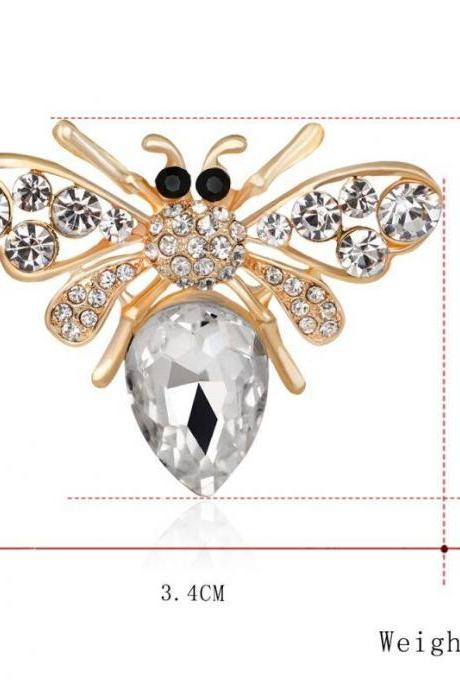 Crystal Pearl Animal Brooch Pin Wedding Bridal Jewellery B094
