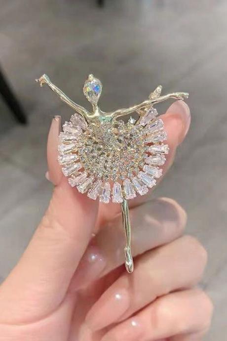 Fashion Zircon Crystal Brooch Pin Brooch Women Gift Jewelry B188