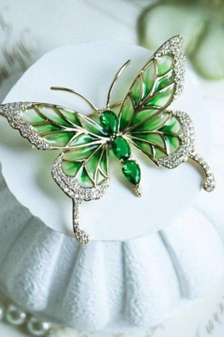 Fashion Zircon Crystal Brooch Pin Brooch Women Gift Jewelry B211