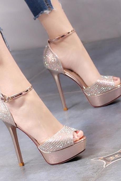 Platform High Heels Pumps Women Shoes Sandals Wedding Shoes H230