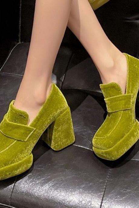Women Platform High Heels Sandals Designer Sexy Pumps Square Toe Casual Walking Zapatos H238