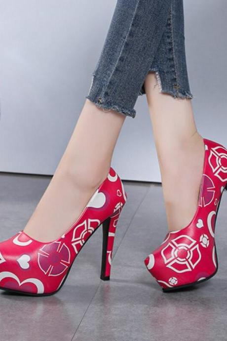 Women Designer Super High Heels Sandals Patent Leather Round Toe Wedding Pumps Ladies Sexy Platform Party Shoes H243