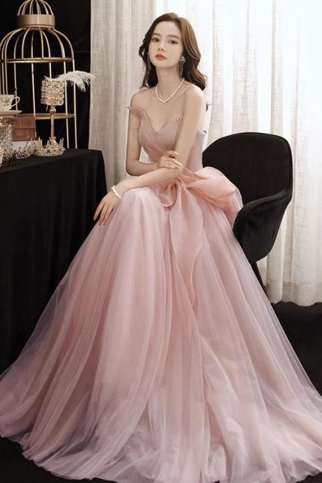 Pink Strapless Prom Dress Evening Dress Sa805