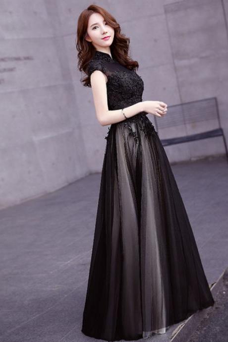 Black Long Prom Dress Evening Dress Sa815