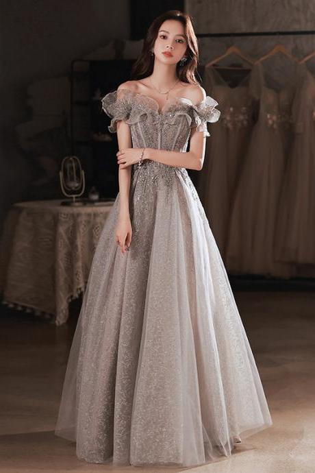 One Shoulder Full Length Prom Dress Evening Dress Sa817
