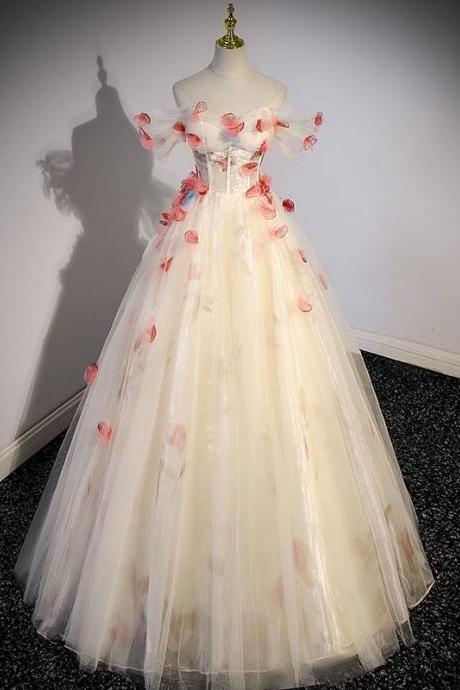 Off The Shoulder Applique Prom Dress Evening Dress Sa818