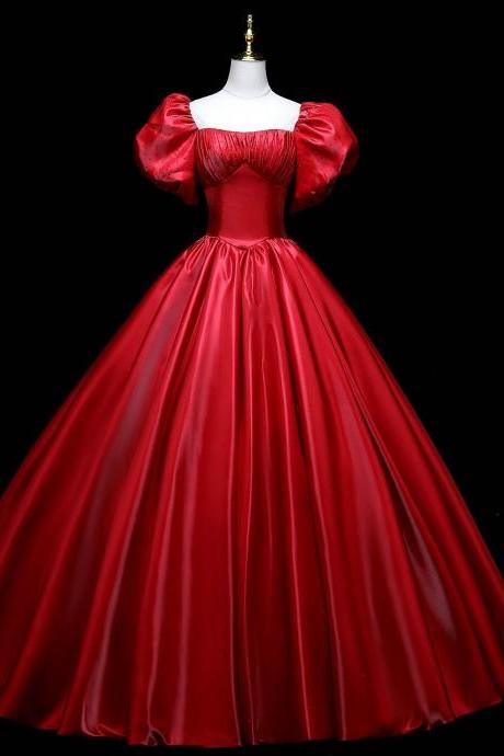 Red Purple Short Sleeve Prom Dress Evening Dress Sa829