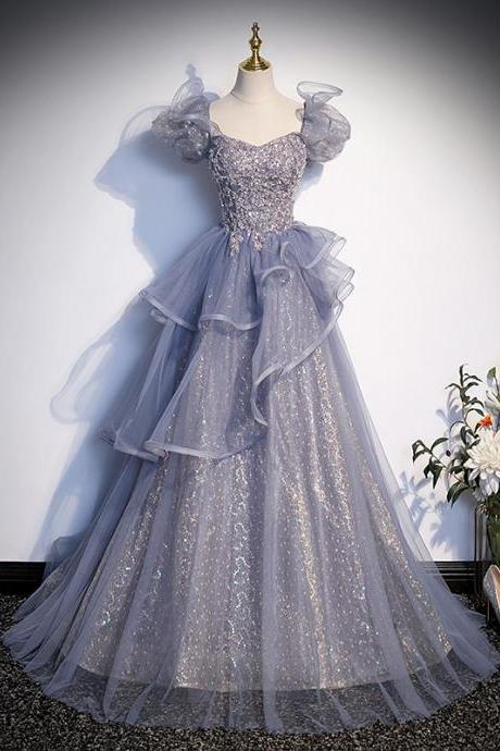 Cap Shoulder Prom Dress Evening Dress Sa848