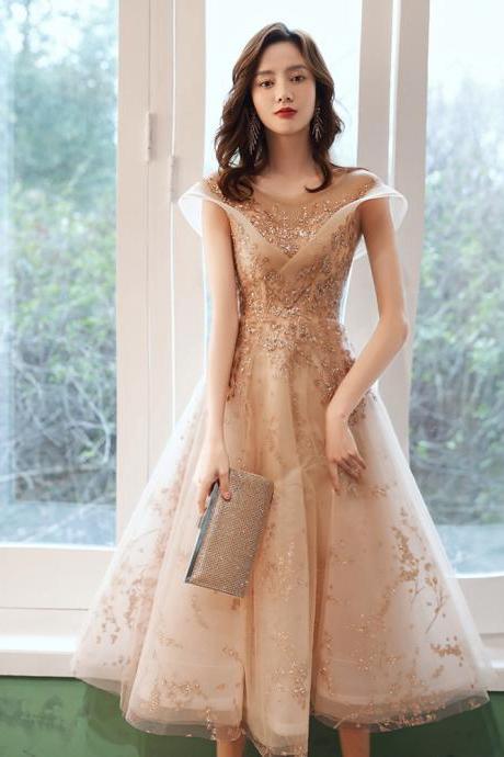 Champagne Prom Dress Evening Dress Homecoming Dress Sa855