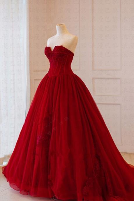 Strapless Formal Prom Dress, Beautiful Long Prom Dress Sa913