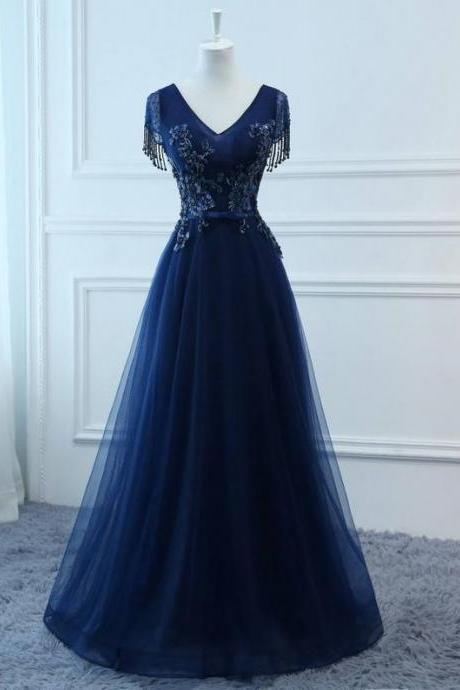 Simple Tulle Formal Prom Dress, Beautiful Long Prom Dress Sa923