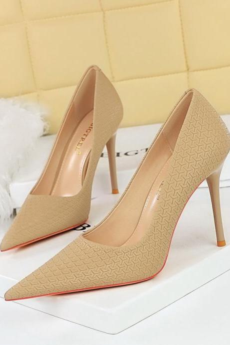 High Heels, Stiletto Heels, Shallow Pointed Toe Shoes For Women H456