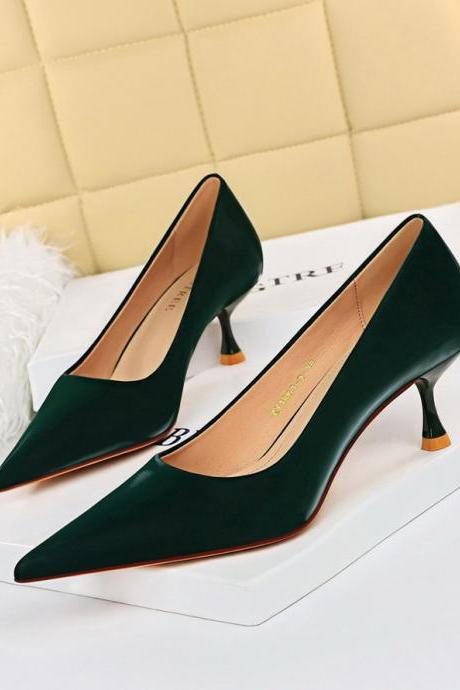 Simple Stiletto High Heel Shallow Mouth Pointed Toe Versatile Women&amp;#039;s Shoes Women&amp;#039;s Shoes H469