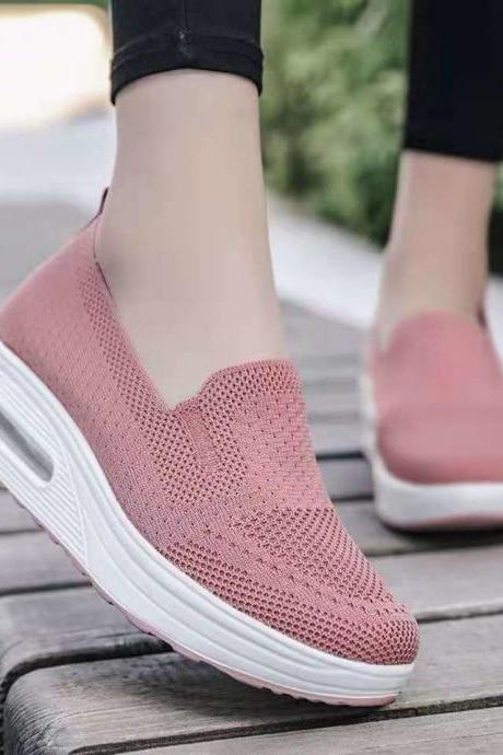 Slip-on Thick-soled Air-cushion Shoes, Fashionable Dance Shoes, Soft-soled Comfortable Women&amp;#039;s Shoes H488