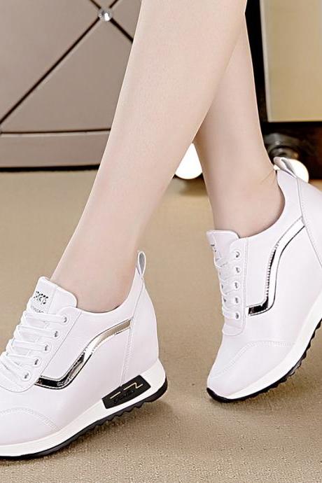 Style Wedge Heel Casual Travel Sneakers For Women Shoes H489