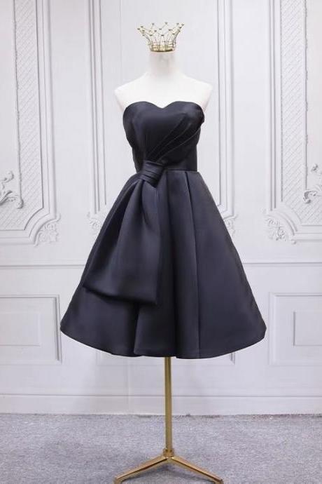 Black Evening Dress, Student Graduation Dress,formal Dress, Birthday Party Little Black Dress Sa1285