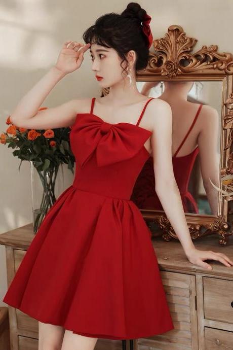 Red Formal Evening Party Dress, Short Birthday Dress,princess Homecoming Dress Sa1288