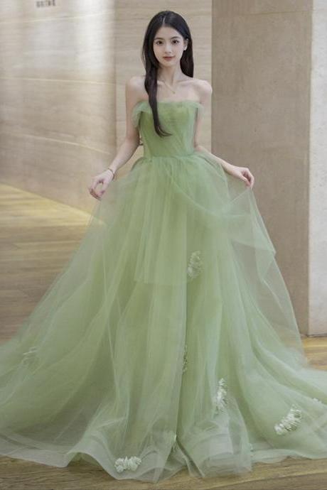 Light Green Princess Tulle Long Evening Formal Dress Evening Party Dress Prom Dresses Sa1373