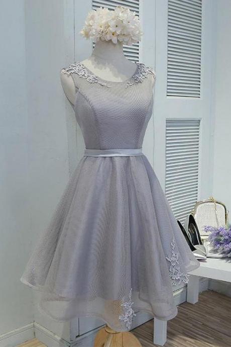 Round Neck Lace Short Prom Dress Formal Dress Homecoming Dress Sa1491