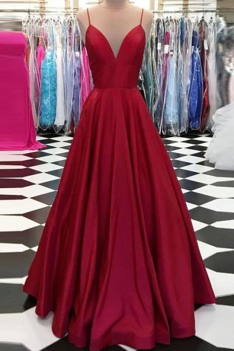 Satin Sleeveless Prom Dresses Formal Dress Custom Made Sa1560