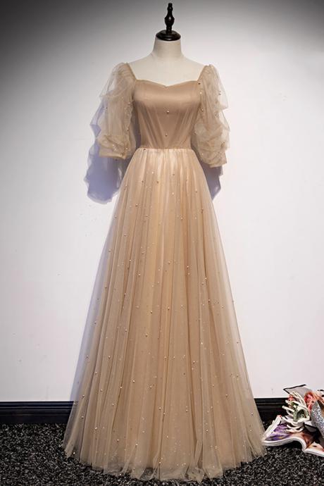 Cute Tulle Long A Line Prom Dress Formal Dress Evening Dress Sa1663