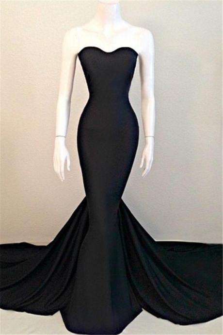 Sexy Mermaid Evening Dress, Black Prom Dresses Formal Dress Sweetheart Prom Dress Sa1731