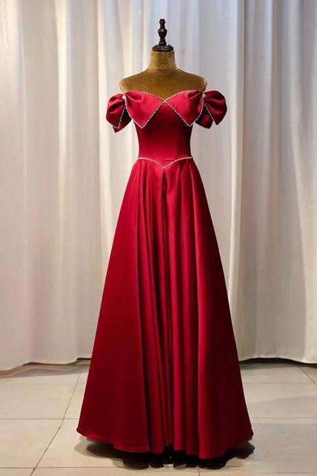 Off The Shoulder Full Length Beading Prom Dress Evening Dress Sa1872