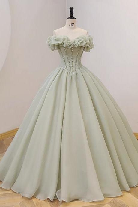 Strapless Full Length Prom Dress Beading Evening Dress Sa1887