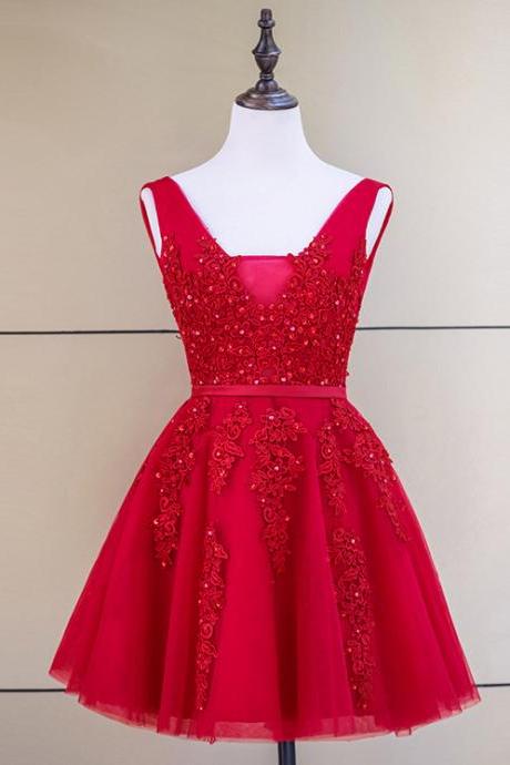 Short Prom Dress Applique Evening Dress Sa1892