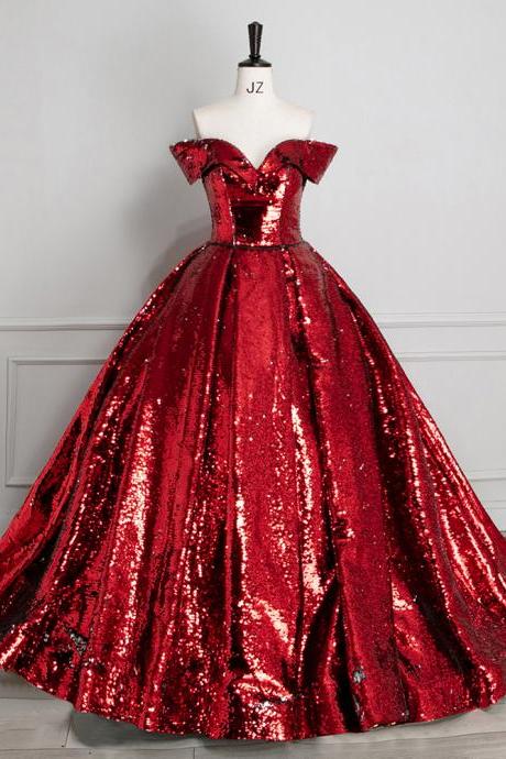 Red Full Length Prom Dress Evening Dress Formal Occasion Dress Sa1901