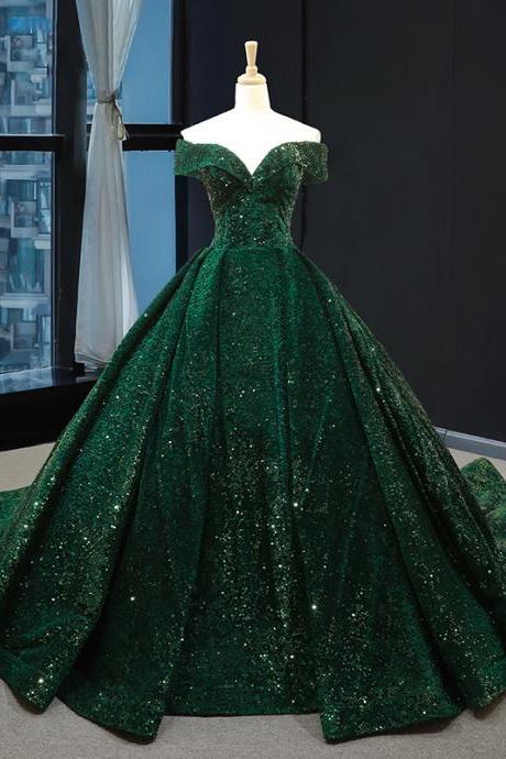 Green Full Length Prom Dress Evening Dress Formal Occasion Dress Sa1902