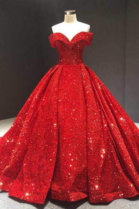 Red Full Length Prom Dress Evening Dress Formal Occasion Dress Sa1904