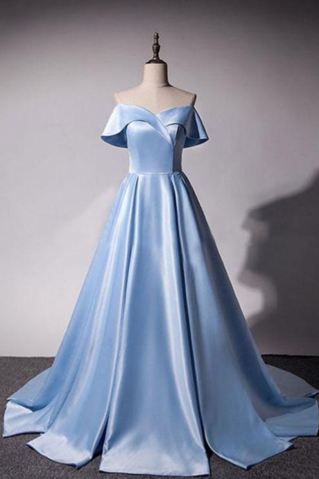 Blue Full Length Prom Evening Dress Formal Dress Sa2100