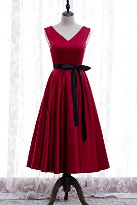 Red Prom Dress Short Length Evening Dress Formal Dress Sa2111