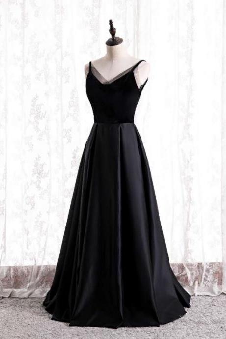 Black Prom Dress Full Length Evening Dress Formal Dress Sa2113
