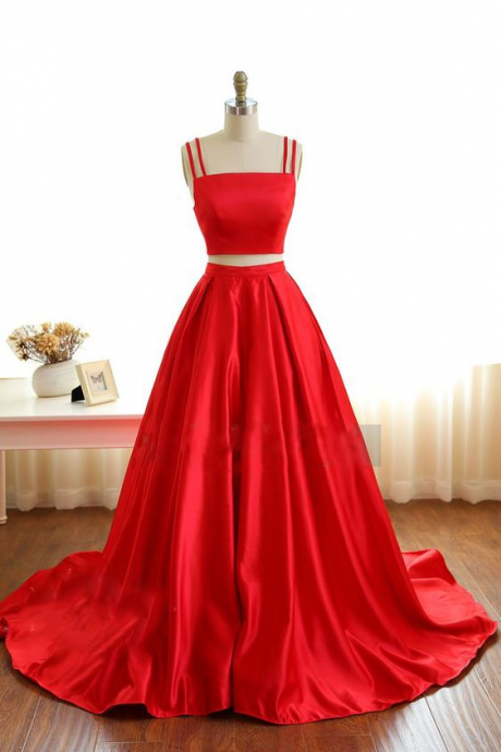 2 Piece Prom Dress Full Length Evening Dress Formal Dress Sa2116