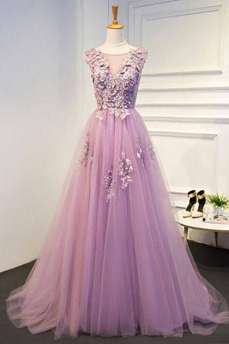Pink Full Length Prom Dress Evening Dress Formal Dress Sa2125