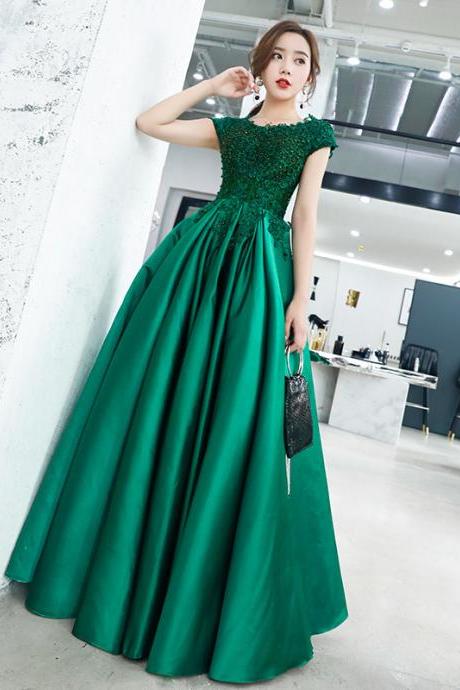 Long Prom Dress Lace Applique Evening Formal Dress Sa2141
