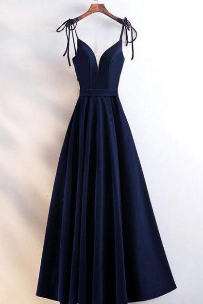 Velvet Straps Long V-neckline Long Party Dress Formal Bridesmaid Dresses Sa2286