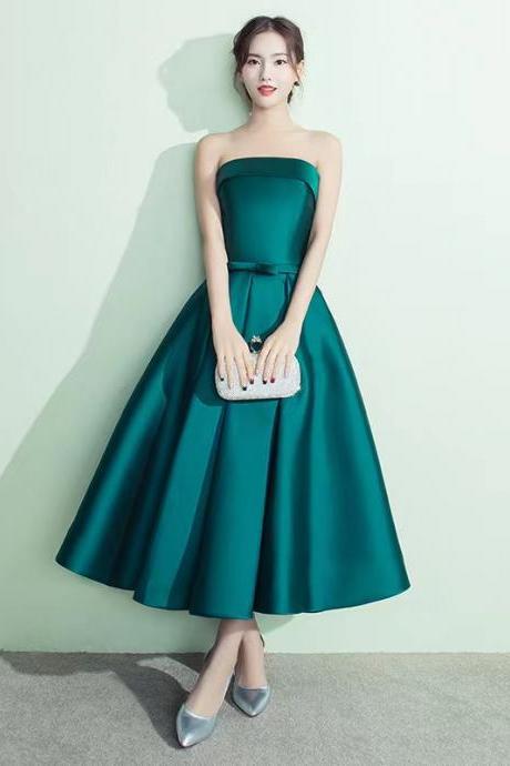 Strapless Prom Dress,formal Green Party Dress Sa2450