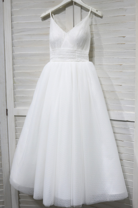 Prom Dresses Spaghettis Trap Wedding Dress White Bridsmaids Dress Formal Simple Prom Dress Sa2551